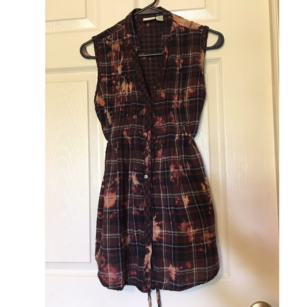 Bleach dyed button up shirt